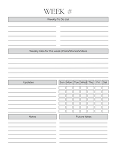 12-Page Social Media Post Planner – Organize, Create, and Grow Your Online Presence!