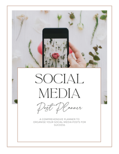 12-Page Social Media Post Planner – Organize, Create, and Grow Your Online Presence!