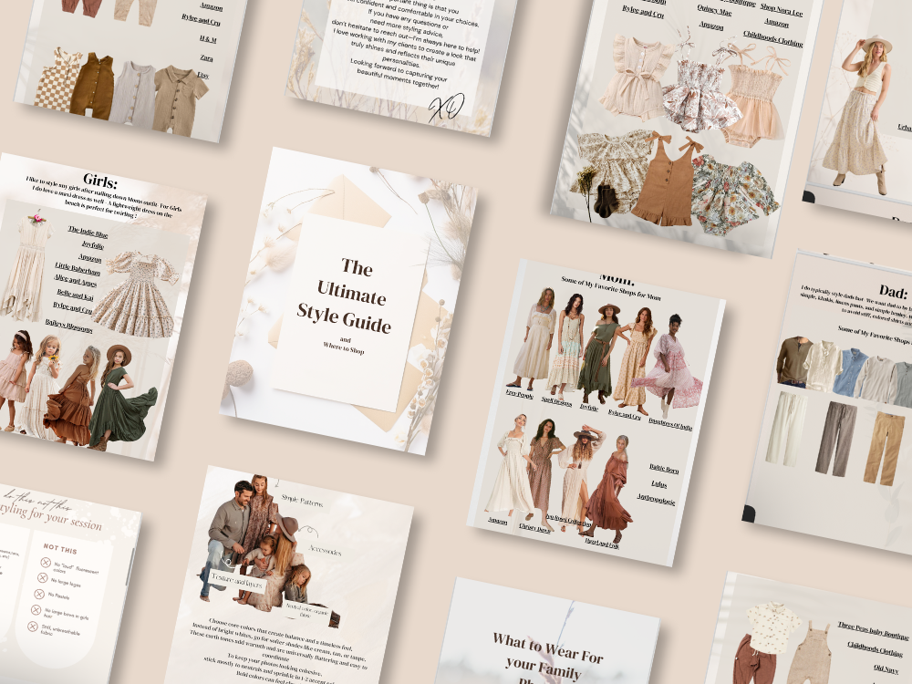 Fully Customizable Family Photo Style Guide – Olive Gray Photography